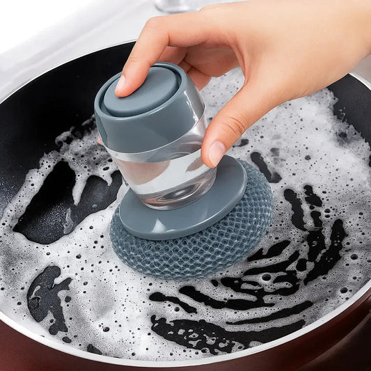 SoapBrush™ - Keuken afwasborstel met zeepdispenser - Antibacterieel en schimmelbestendig [1 + 1 Gratis]