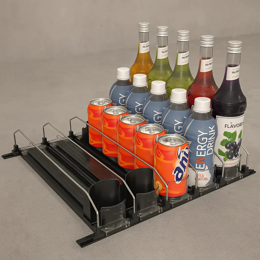 Organizer™ - Drankenopberger met uitwerpmechanisme - voor koelkast & opbergrek [50% Korting]