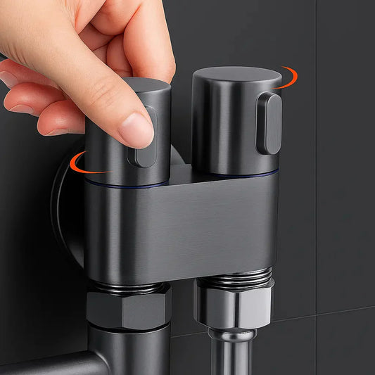 Doublevalve™ – Watertoevoer met matzwarte afwerking [50% Korting]