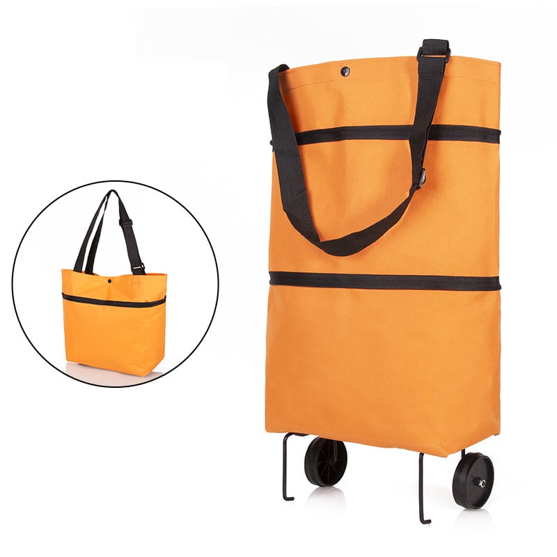 TravelBag™ - 2-in-1 boodschappentrolley / opvouwbare groene tas [50% Korting]