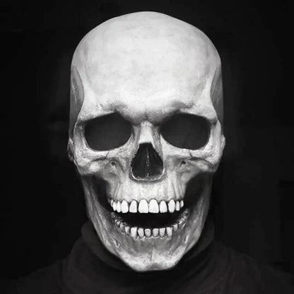 Realistische doodshoofdmasker met bewegende kaak voor Halloween