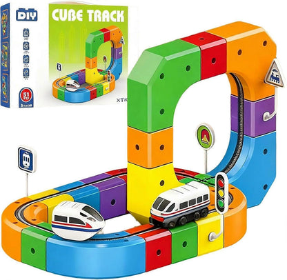 CubeTrack™ – Magnetische DIY-spoorbaan | Educatief Speelgoed Vanaf 3 Jaar
