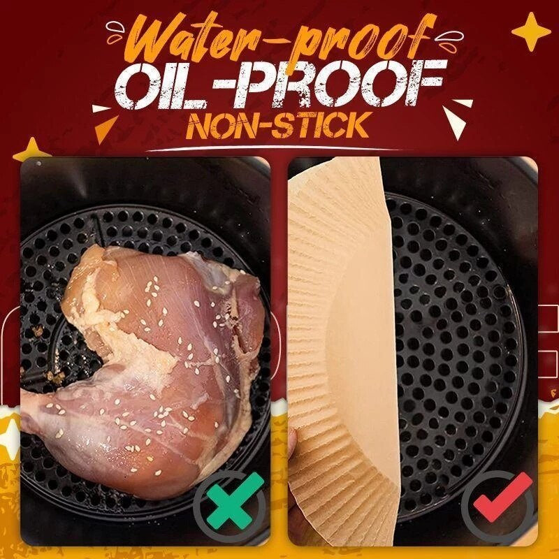 Airfryer Inlegvellen – Antiaanbakfolie voor Heteluchtfriteuses