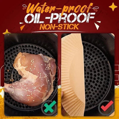 Airfryer Inlegvellen – Antiaanbakfolie voor Heteluchtfriteuses