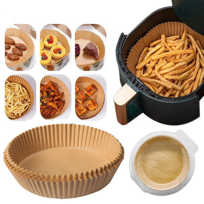 Airfryer Inlegvellen – Antiaanbakfolie voor Heteluchtfriteuses