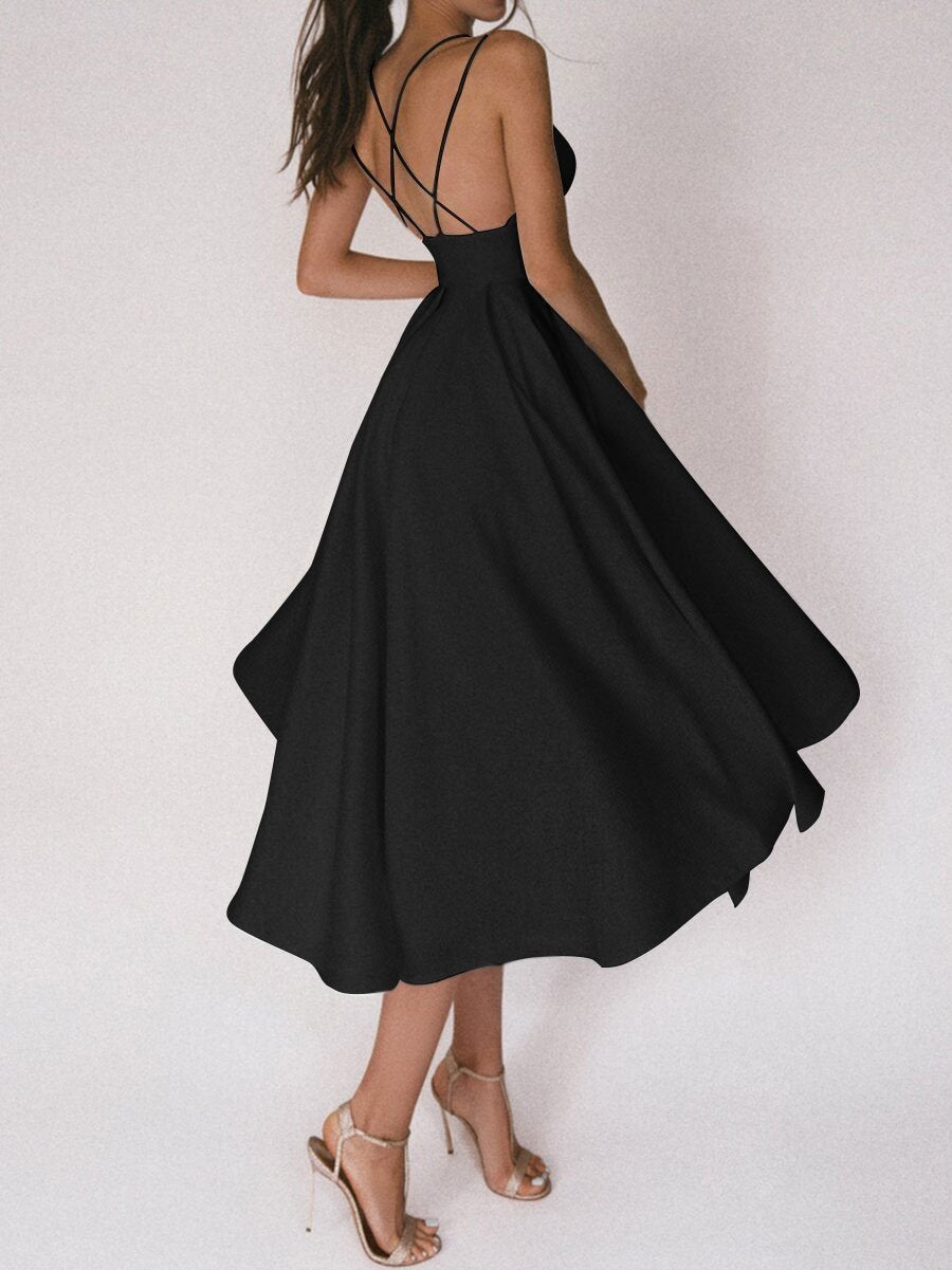 Glamara™ – Elegante jurk met V-hals en fijne bandjes [50% Korting]