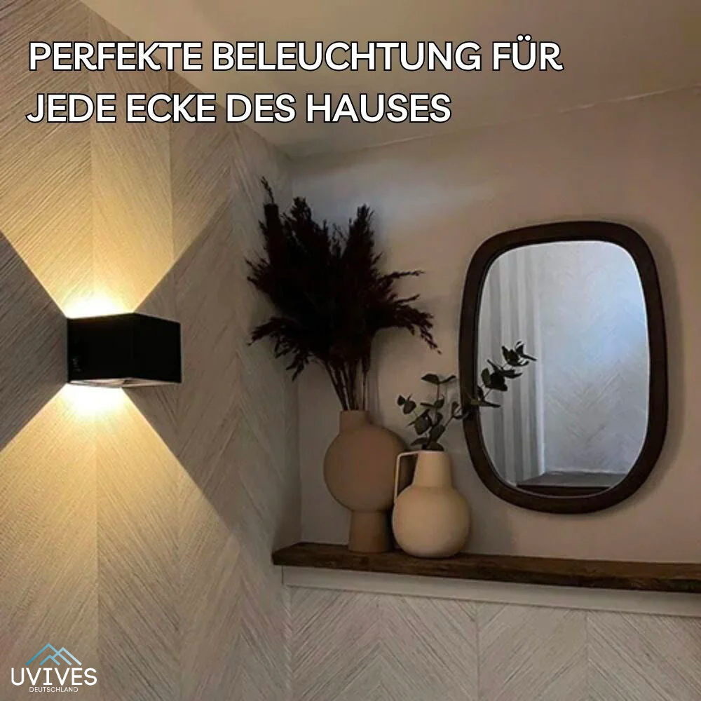 Draadloze wandlamp met bewegingssensor en kubusvormig design