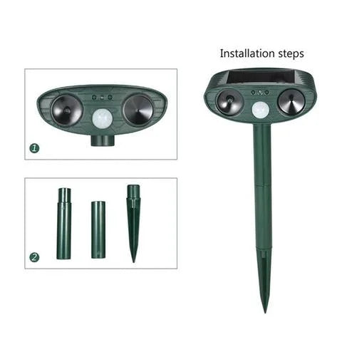 DeerShield – Zonne-aangedreven Ultrasoon Dierenafweermiddel voor Tuin