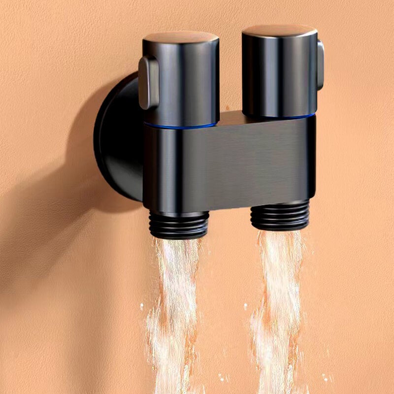 Doublevalve™ – Watertoevoer met matzwarte afwerking [50% Korting]
