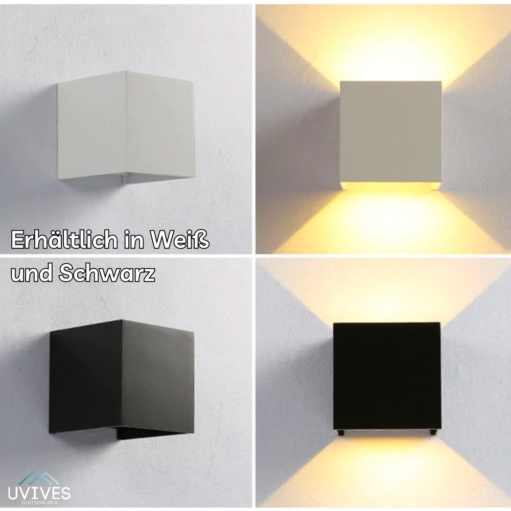 Draadloze wandlamp met bewegingssensor en kubusvormig design
