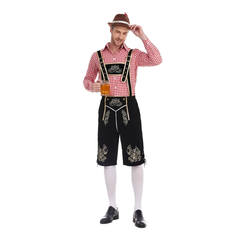 Beiers Lederhosen-kostuum 3-delig met bretels en hoed