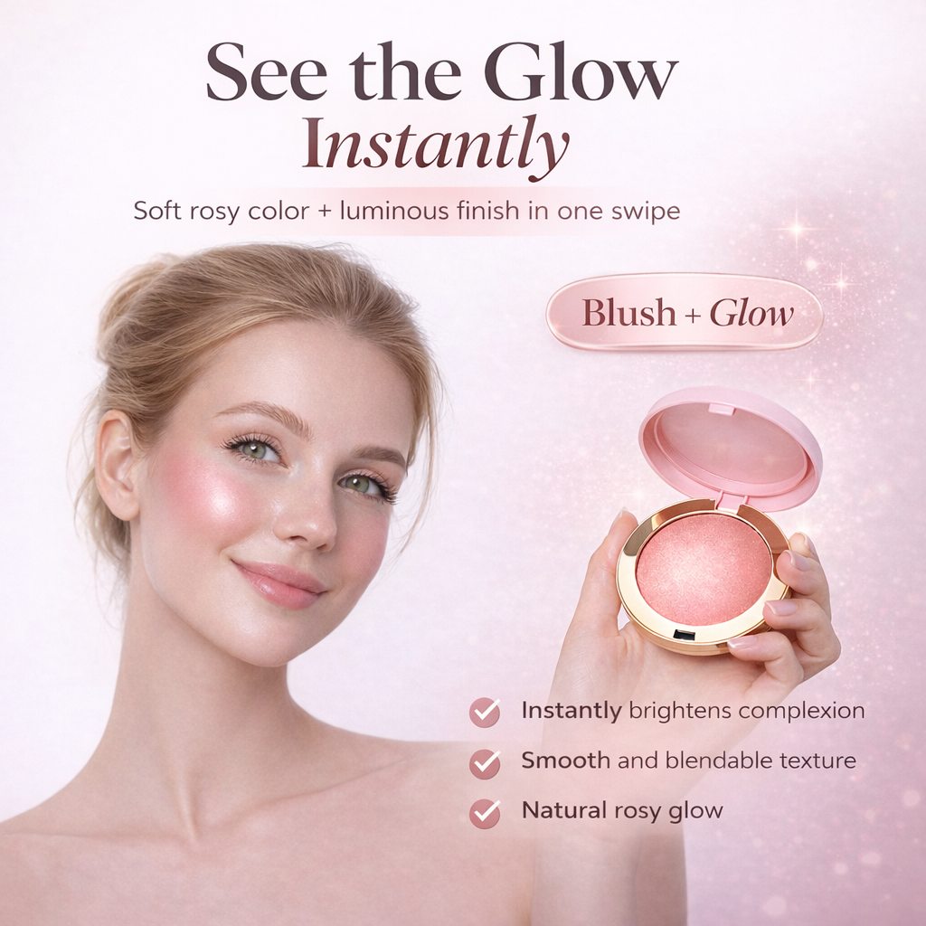 LuminaFlex™ – 2-in-1 Blush & Highlighter voor een Stralende Glow