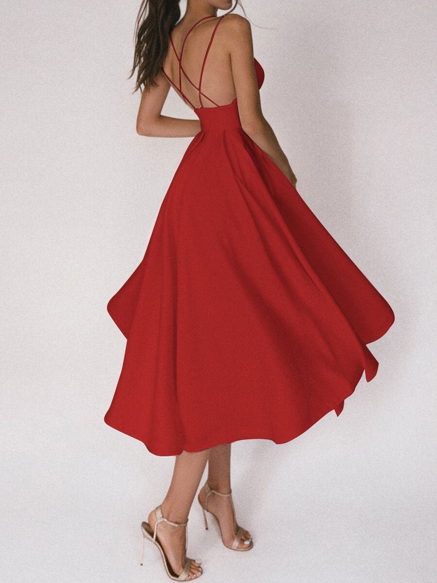 Glamara™ – Elegante jurk met V-hals en fijne bandjes [50% Korting]