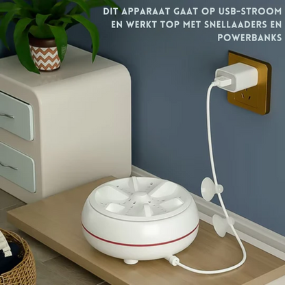 MiniWash – Compacte 2-in-1 Was- en Spoelmachine voor Onderweg | 50% Korting