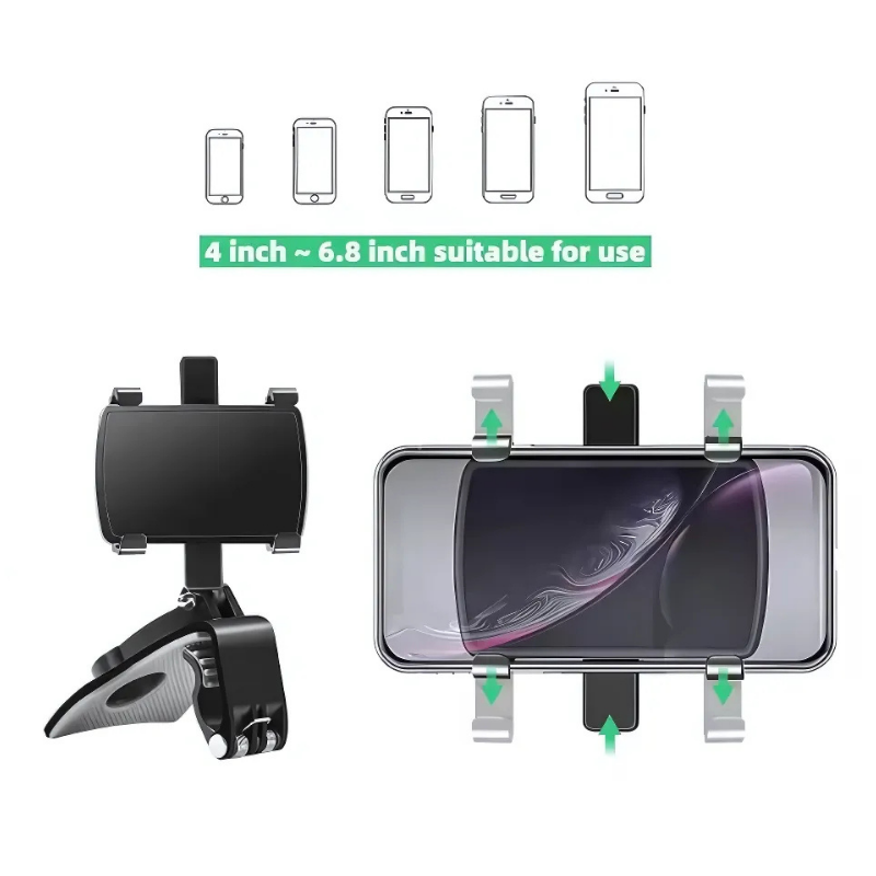 Icone™ – 360° Draaibare Telefoonhouder Auto | Handsfree & Veilig