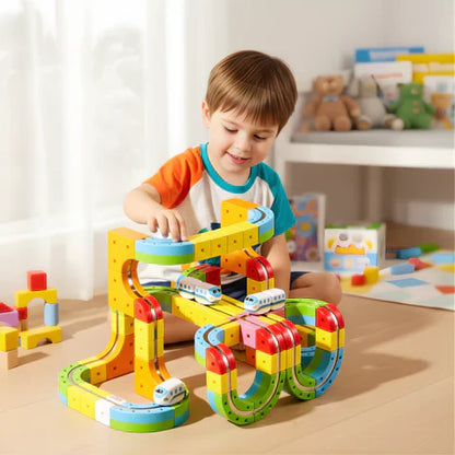 CubeTrack™ – Magnetische DIY-spoorbaan | Educatief Speelgoed Vanaf 3 Jaar