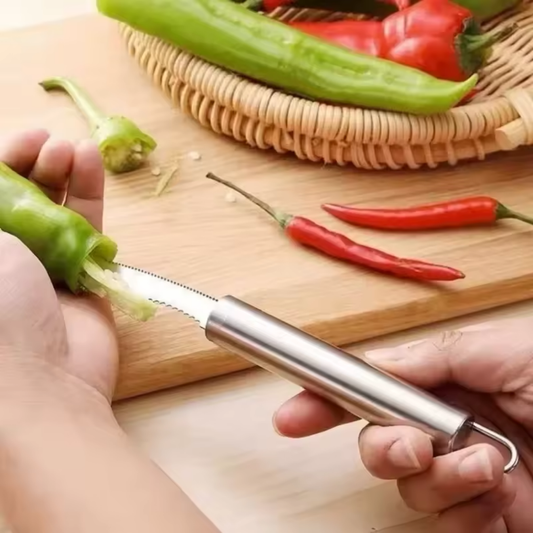 SliceCore™ – Paprika-Uithaler & Zaadverwijderaar voor Moeiteloos Snijden [50% Korting]