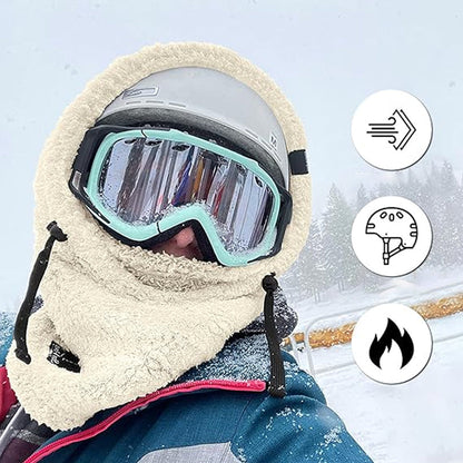 SkiMask™ – Warm Skimasker met Sherpa Capuchon | Winddicht & Rekbaar