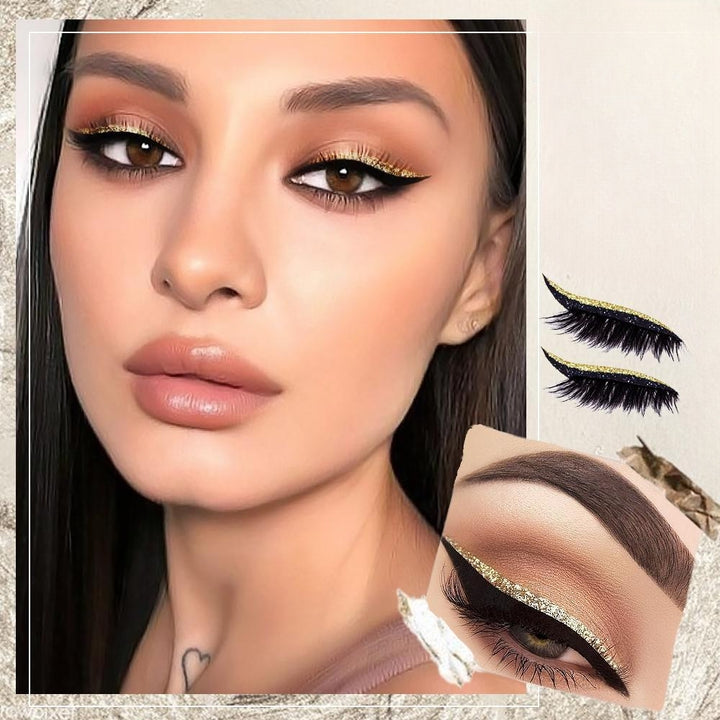 GlitzGrip™ – Herbruikbare, praktische en eenvoudig aan te brengen wimper-eyelinerstickers [50% Korting]