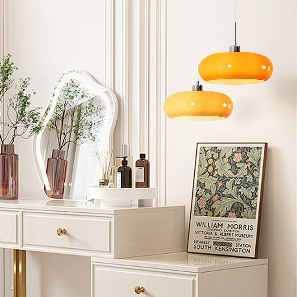 Glazen hanglamp in Nordic Bauhaus-stijl voor elke ruimte