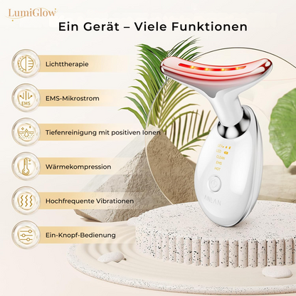 LumiGlow – EMS Anti-Rimpel Apparaat met LED-lichttherapie & Warmtefunctie