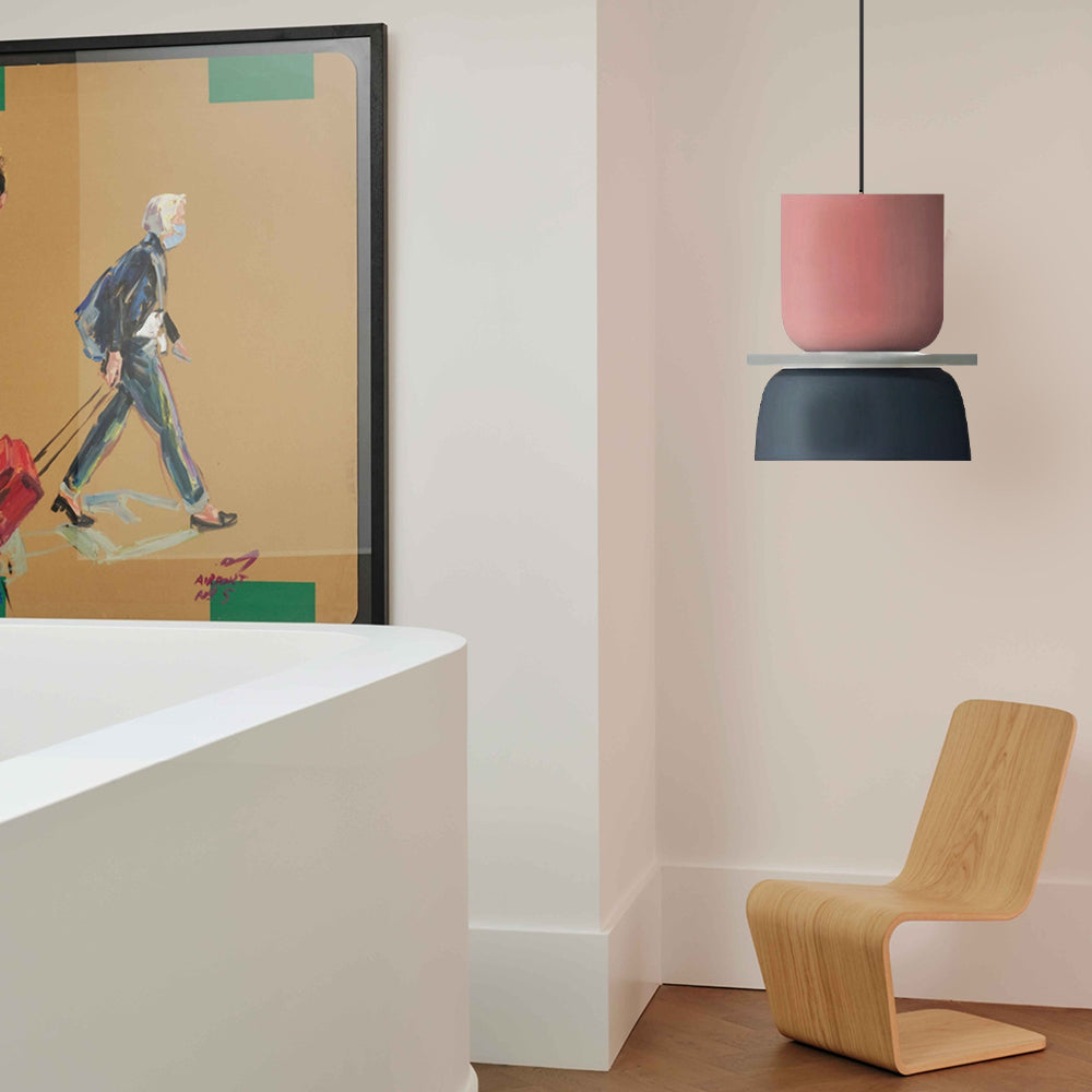 Noordse hanglamp met kleurblok-design voor moderne ruimtes