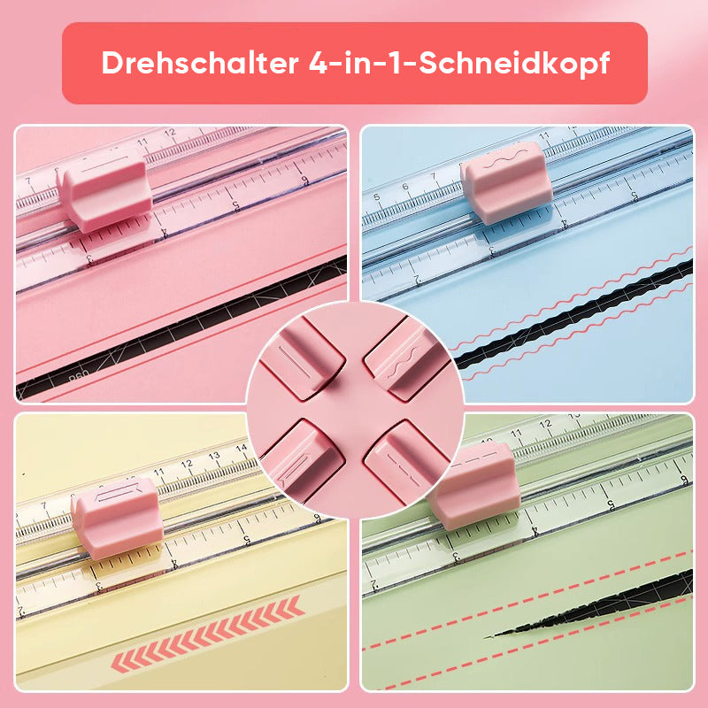 OmniCut™ – 4-in-1 Multifunctionele Papiersnijder voor Nauwkeurig Snijden