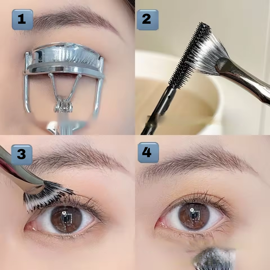 LashFold – Waaiervorming Wimperborsteltje voor Perfect Gespreide Wimpers [1 + 1 Gratis]