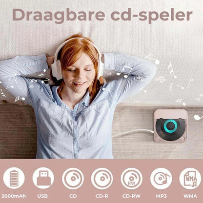 EveryMusic™ – Draagbare CD-speler met Bluetooth | Kristalhelder Geluid