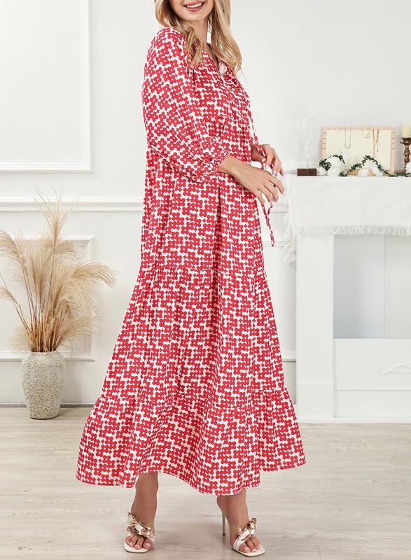 50% Korting | Stella™ – Dames Maxi-jurk met Pofmouwen [Laatste dag korting]