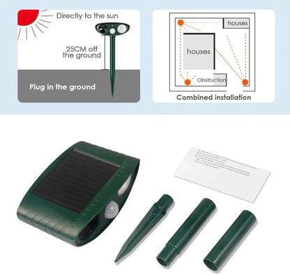 DeerShield – Zonnebetrieben Ultrasoon Dierenafweer voor uw Tuin [50% Korting]
