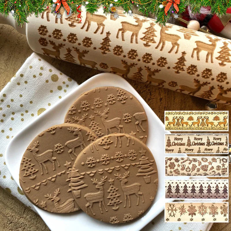 50% korting | MerryRol™ – houten deegrollers voor Kerstmis [Laatste dag korting]