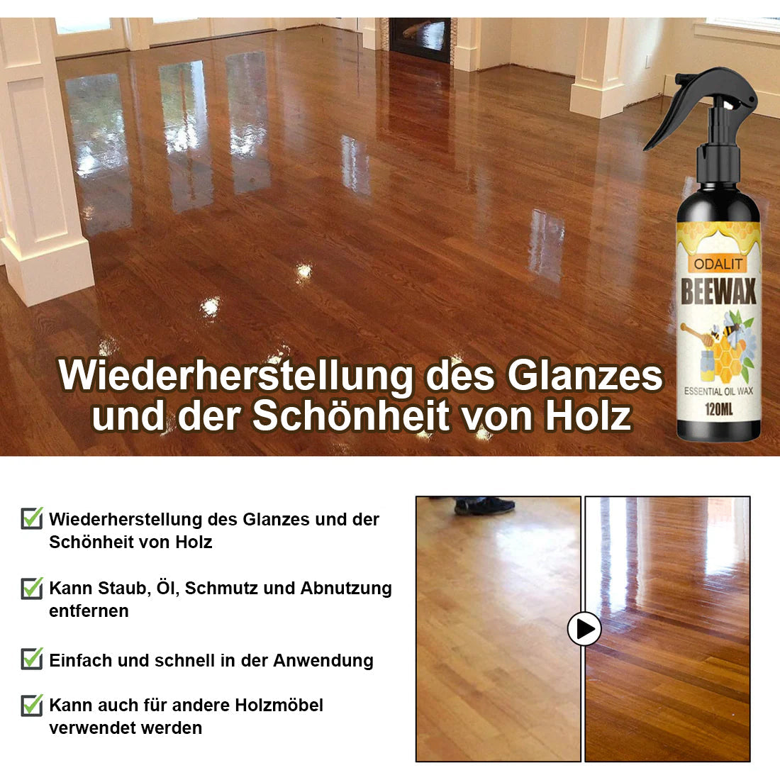 HiveGlow™ – Natuurlijke micromoleculaire bijenwasspray [1 + 1 Gratis]