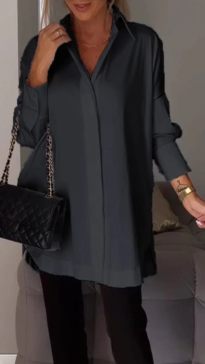 Hillary™ - Lange polo blouse [50% korting]