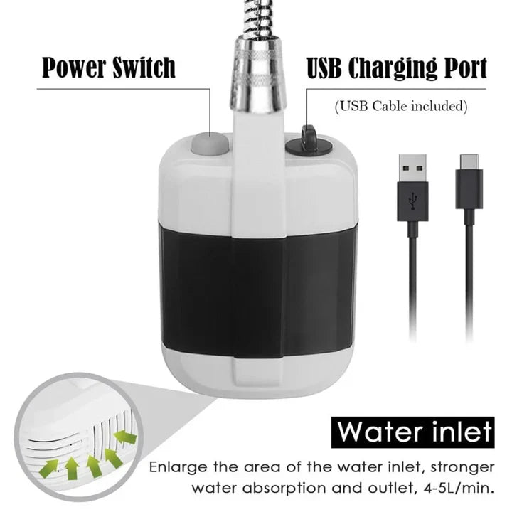 50% Korting | WanderWash™ Elektrische douchepomp [Laatste dag korting]