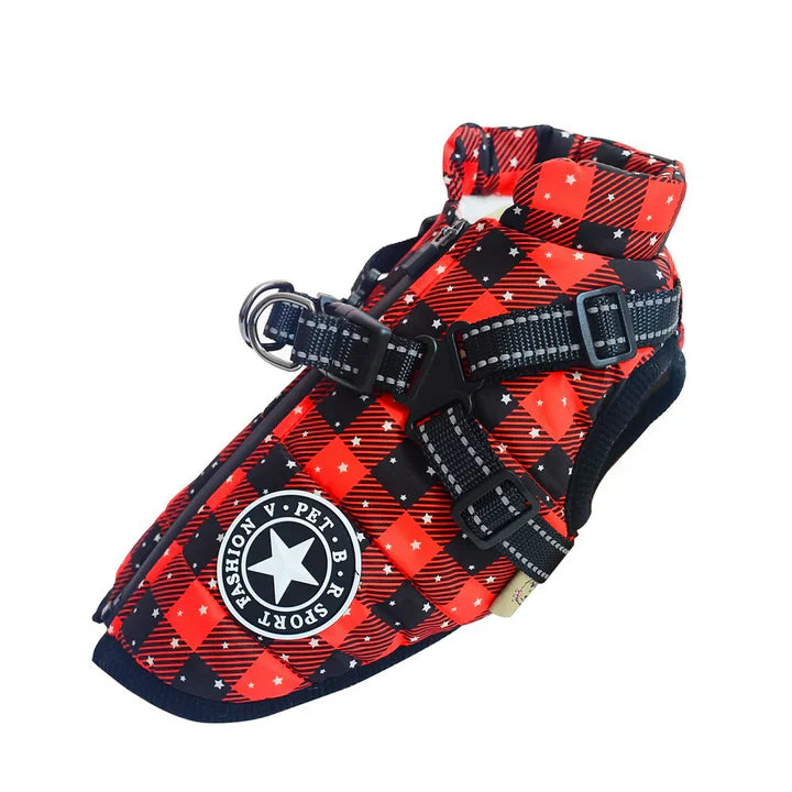 50% Korting | PawJacket™ – Waterdicht winterjack met geïntegreerd harnas [Laatste dag korting]