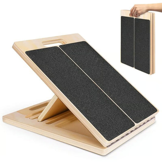 StretchWood™ – Draagbaar houten schuine bord voor stretching en balans [50% Korting]