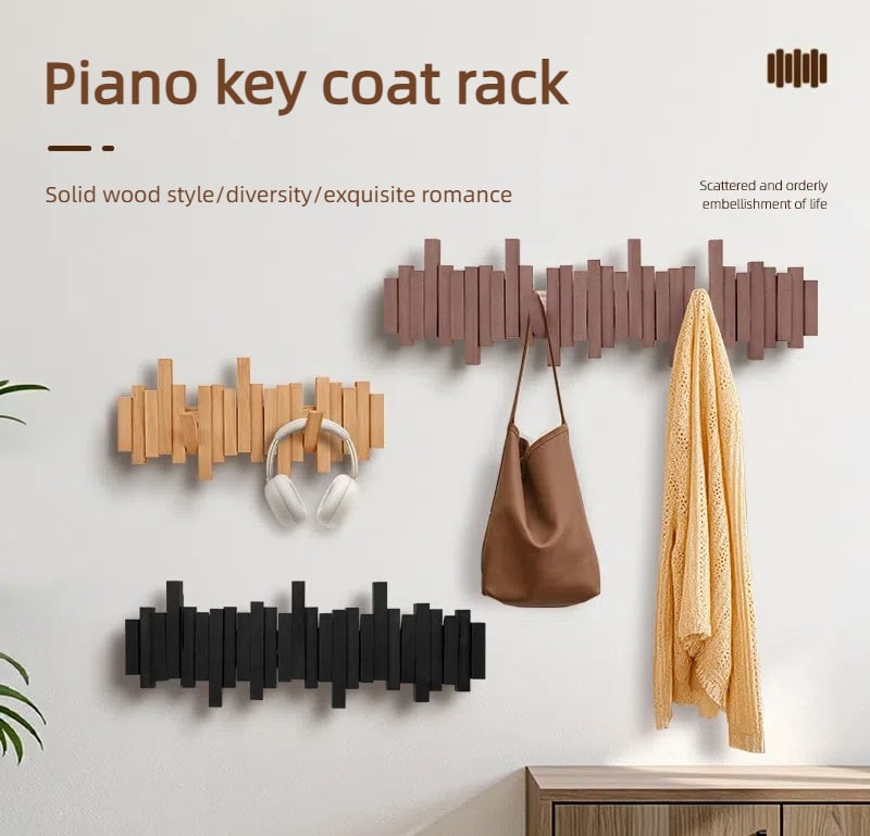 SonataRack – Stijlvolle wandkapstokhaak in pianodesign | 50% korting
