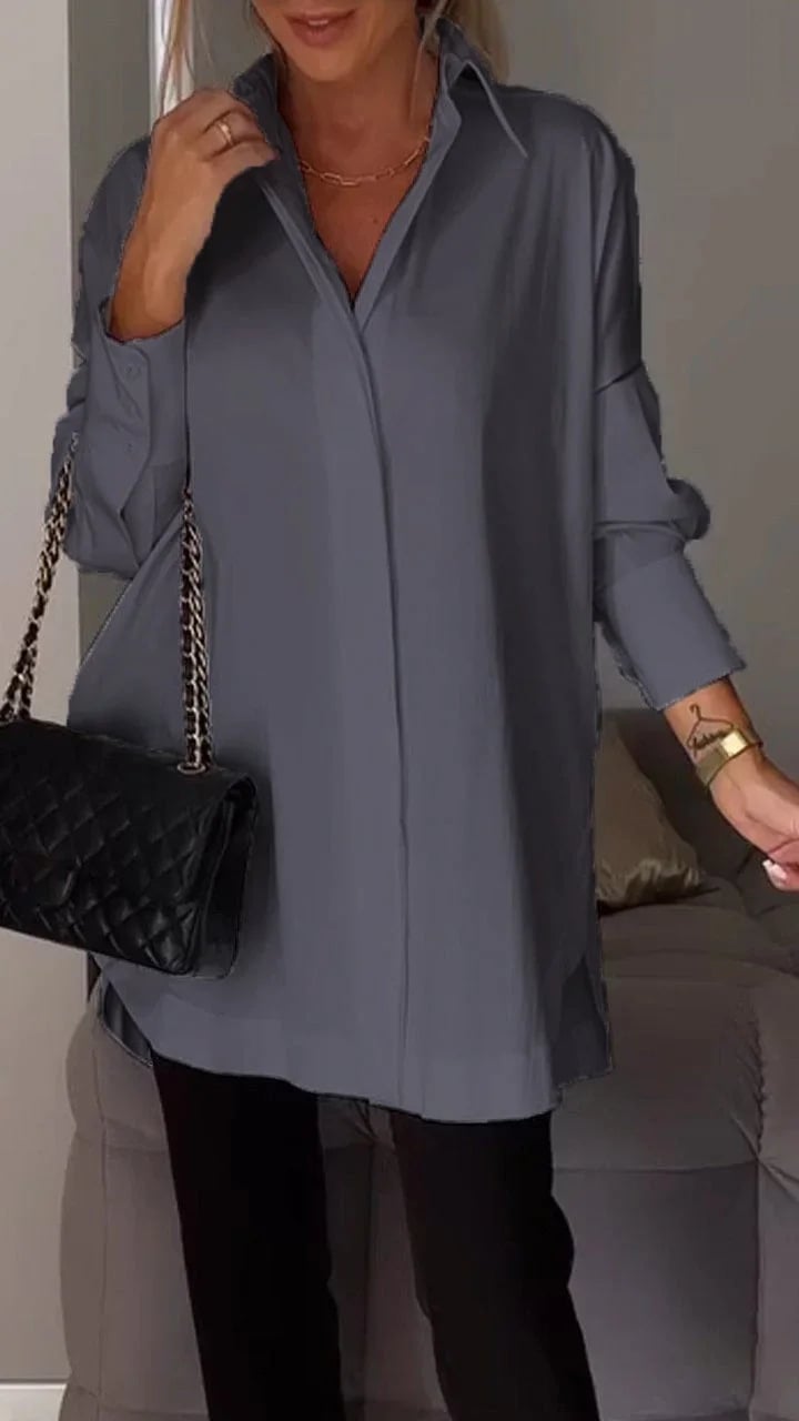 Hillary™ - Lange polo blouse [50% korting]