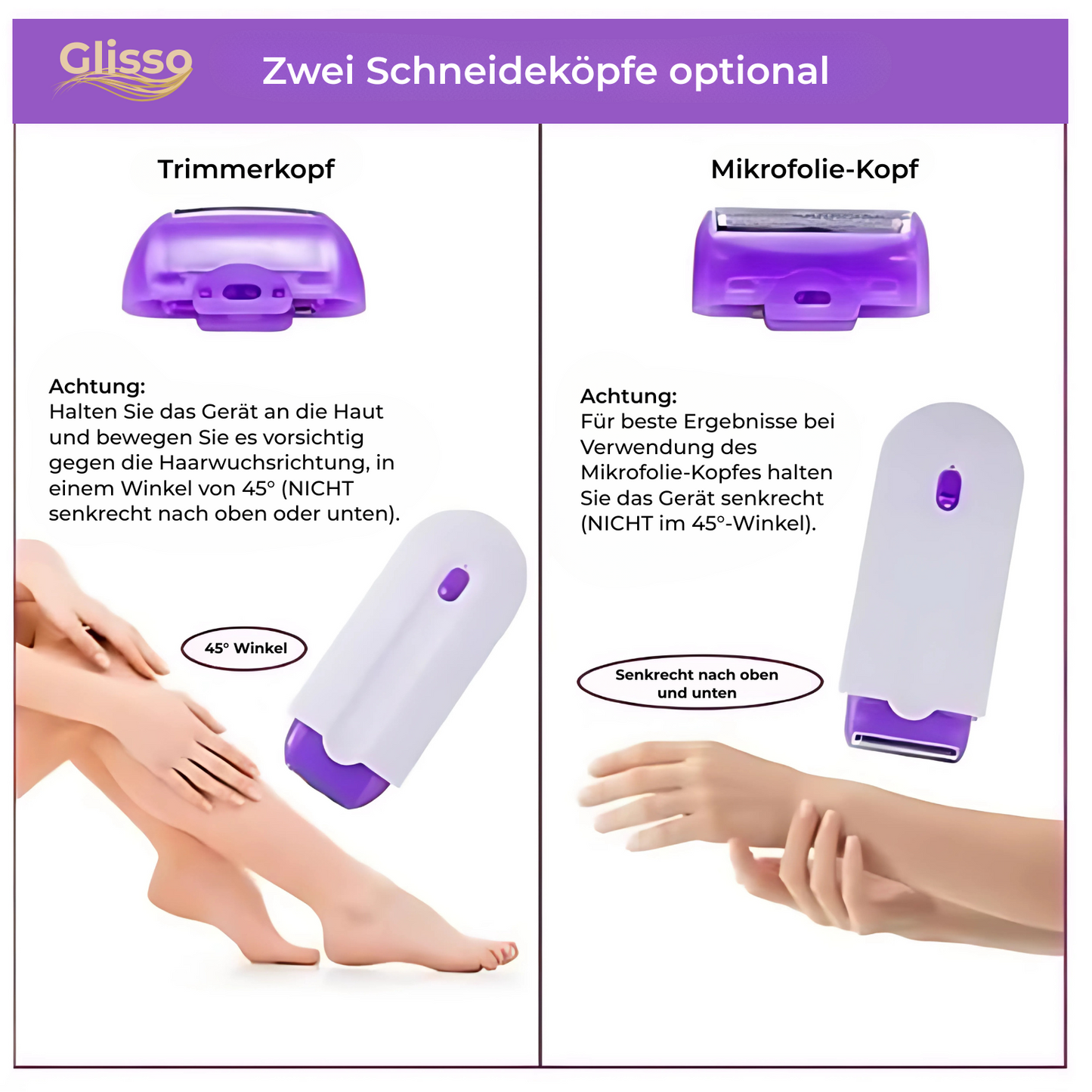 Glisso™ – Pijnloze Elektrische Haarverwijderaar voor Zijdezachte Huid