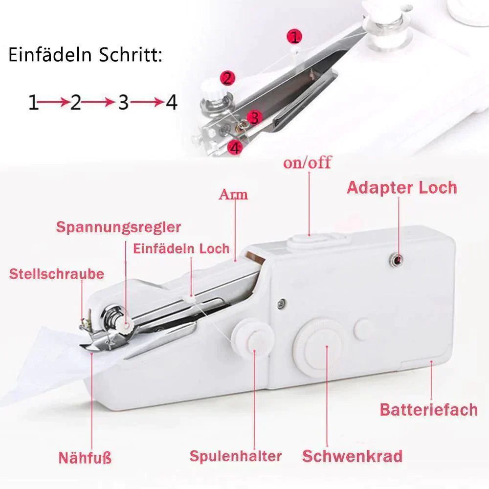 MiniSew™ – Draadloze Mini Handnaaimachine voor Snelle Reparaties