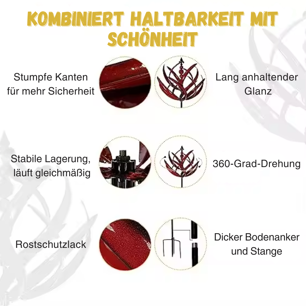 SerenitySpin™ – Bloemen Windspinner voor Tuin | Kleurrijke Tuindecoratie