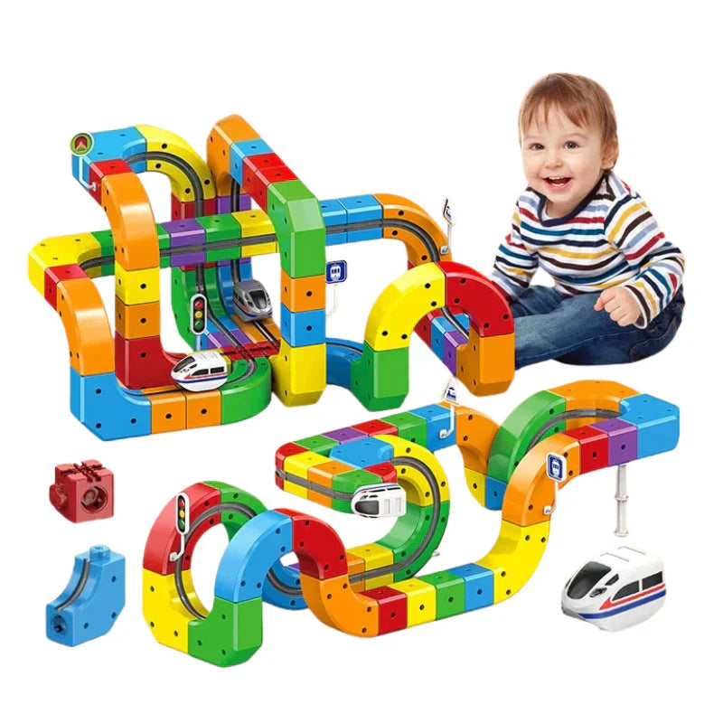 CubeTrack™ – Magnetische DIY-spoorbaan | Educatief Speelgoed Vanaf 3 Jaar