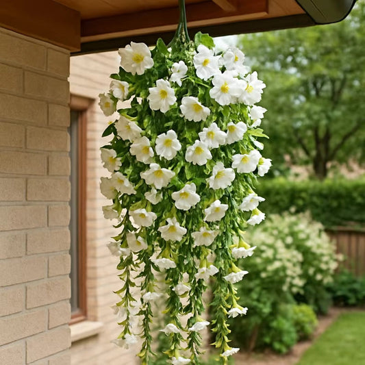 BloomCascade™ – Kunstmatig Hangend Bloemenboeket voor Balkon & Tuin Decor, Weinig Onderhoud [50% Korting]