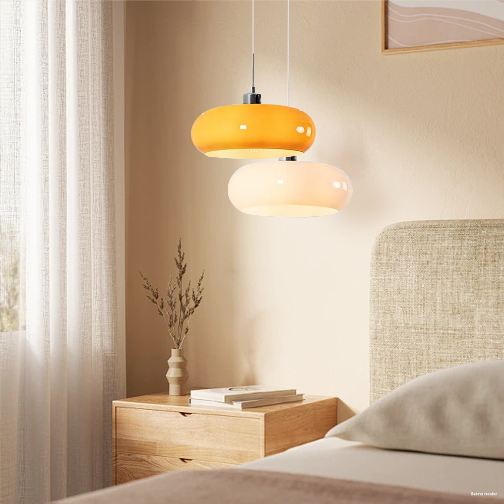 Glazen hanglamp in Bauhaus-stijl voor moderne interieurs