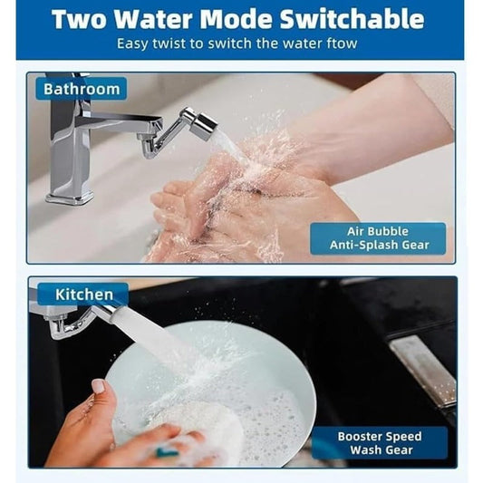 AquaRotate™ – 1440° Draaibare Kraanbevestiging voor Flexibel en Comfortabel Wassen [50% Korting]