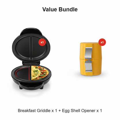 DualCook™ – Dubbelzijdige Ontbijtmaker | Snel & Gelijkmatig Bakken
