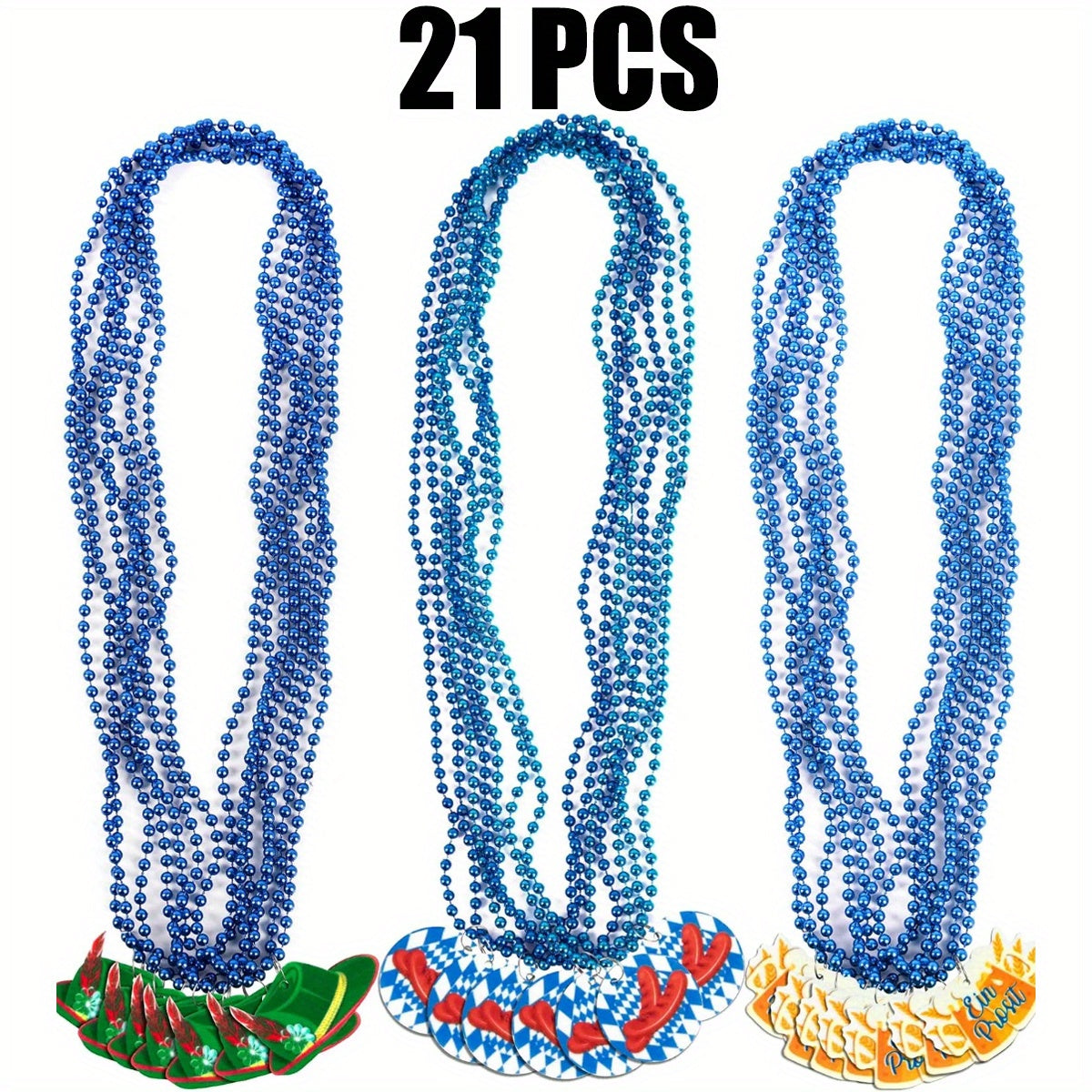 Oktoberfest Halskettingset met Beierse hangers – 21 stuks