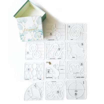 QuiltGenius – Nauwkeurige Quilt-Sjablonen voor Professionele Resultaten [12-Delig]
