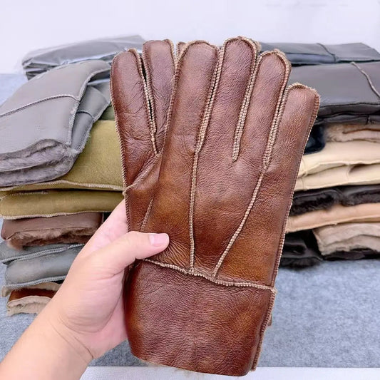 Maya™ – Warme handschoenen van synthetisch leer met verlengde manchet [50% korting]